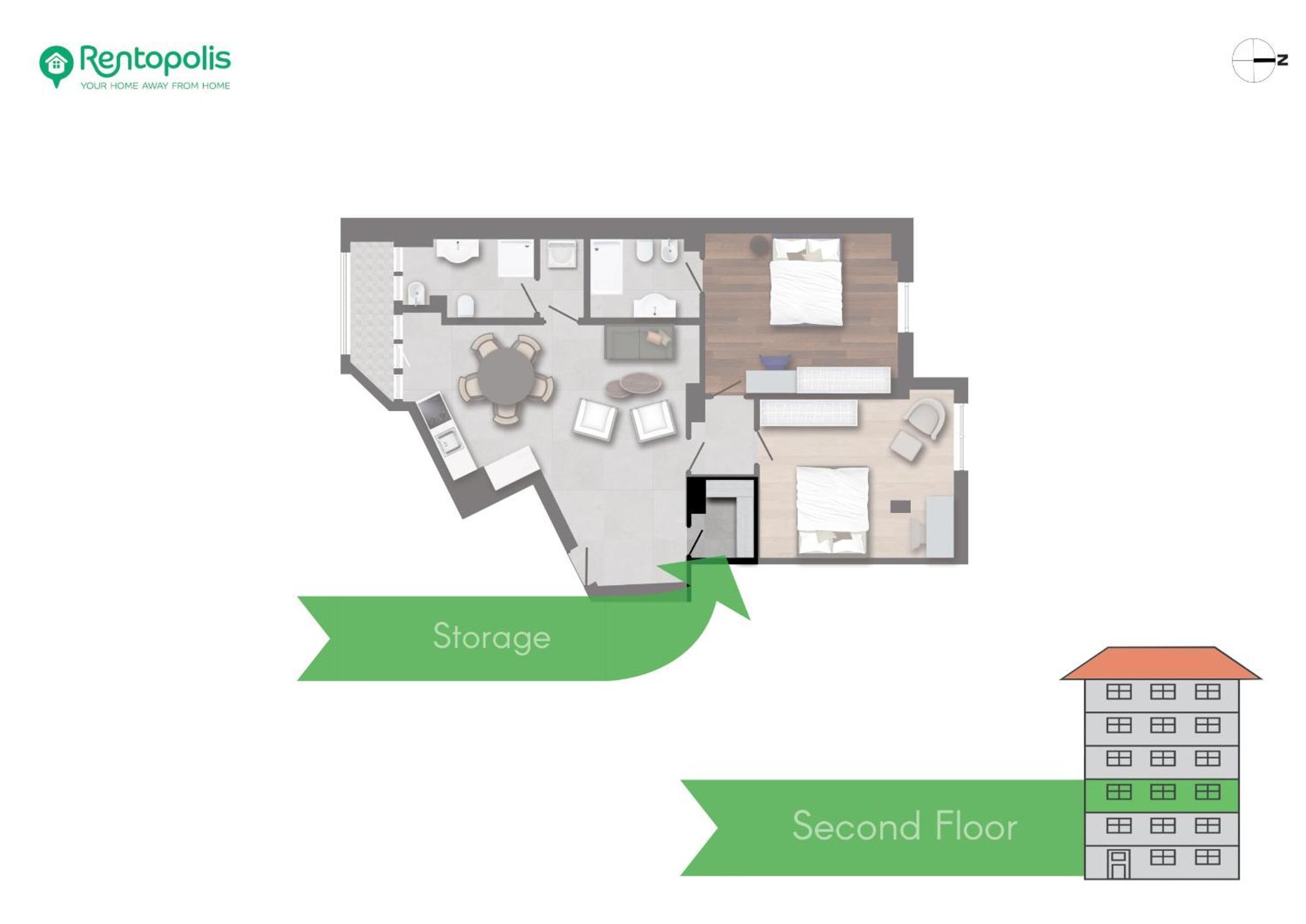 Apartment Spacious 2bdr With Balcony Arco-sempione Area, By Rentopolis